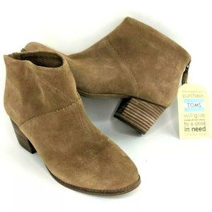 Toms Women's Leila Toffee Boot Size 9.5 Suade